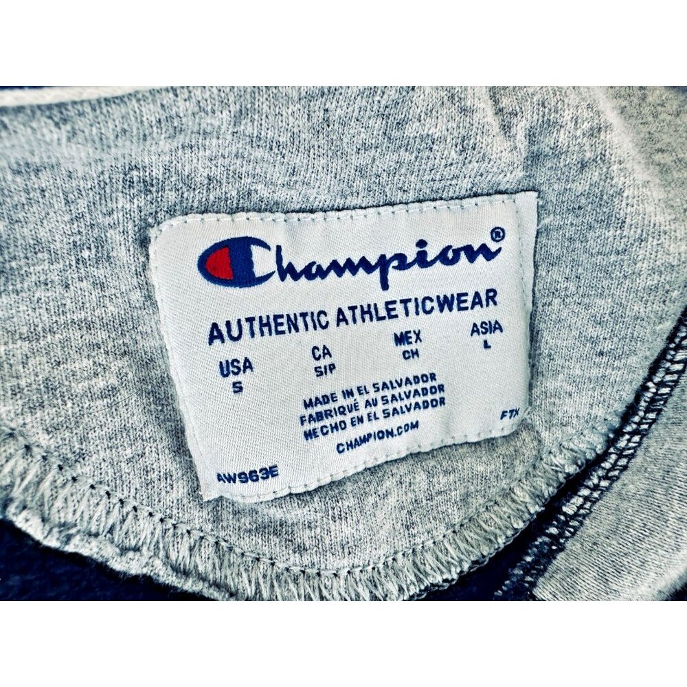 Champion Authentic Athleticwear Navy Blue Pullover Hoodie Script Logo Size S - Picture 4 of 6